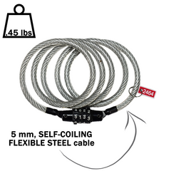 Kryptonite 4' Keeper 712 Combo Cable Silver 004929 Four Foot Cable Length