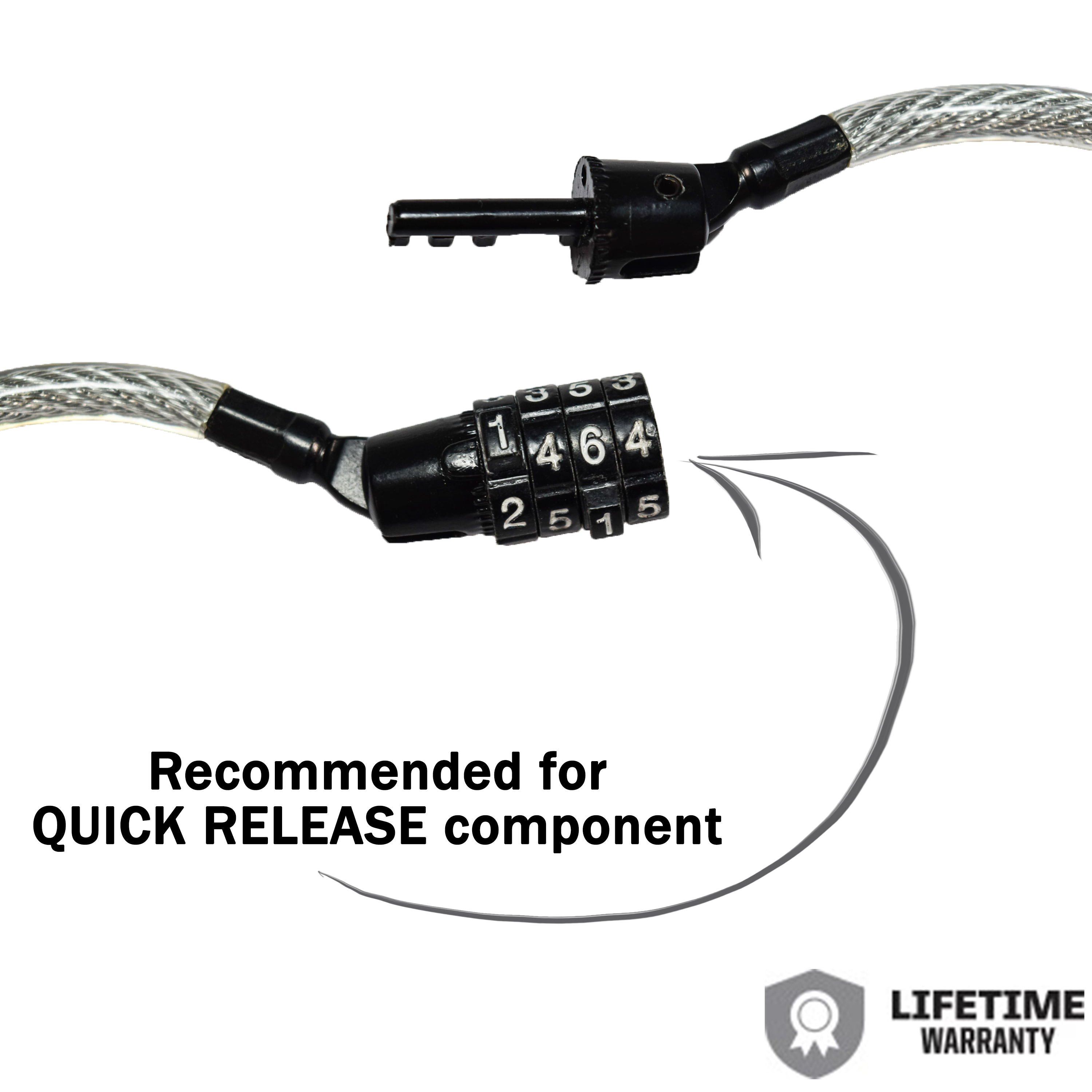 Kryptonite 4' Keeper 712 Combo Cable Silver 004929 Four Foot Cable Length