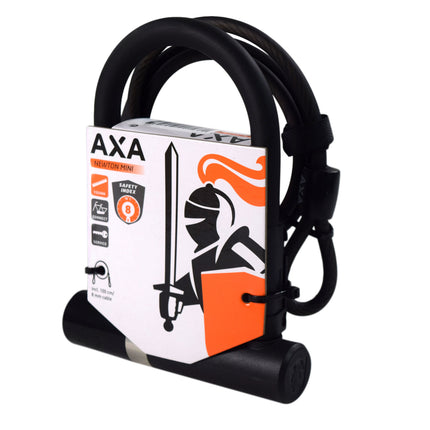 AXA 005155 Newton Mini + Cable 100/8 w/ Mounting Bracket U Lock