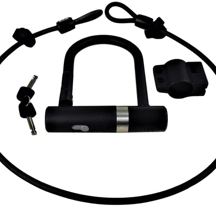 AXA 005155 Newton Mini + Cable 100/8 w/ Mounting Bracket U Lock