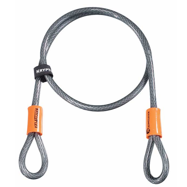 Kryptonite KryptoFlex 525 Double Loop 2.5 ft. Long Cable for Use With All Kryptonite U-Locks, Disc Locks, and Padlocks on Bicycles; E-Bikes; Scooters (210719)