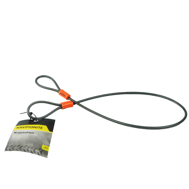 Kryptonite KryptoFlex 525 Double Loop 2.5 ft. Long Cable for Use With All Kryptonite U-Locks, Disc Locks, and Padlocks on Bicycles; E-Bikes; Scooters (210719)
