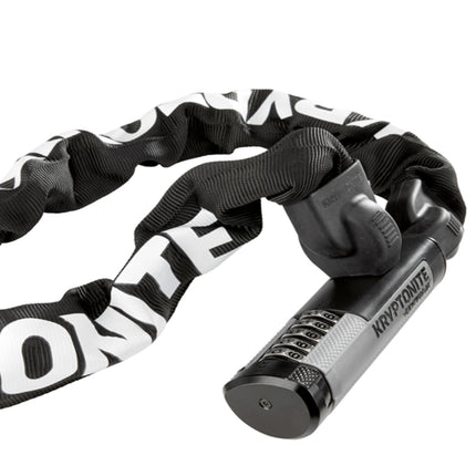 Kryptonite 912 KryptoLok 7.35 Pound Steel Combination Lock Bike Chain - 120 cm Long for Bicycles; E-Bikes; Motorcycles; Scooters (003274)