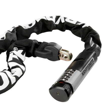 Kryptonite 912 KryptoLok 7.35 Pound Steel Combination Lock Bike Chain - 120 cm Long for Bicycles; E-Bikes; Motorcycles; Scooters (003274)