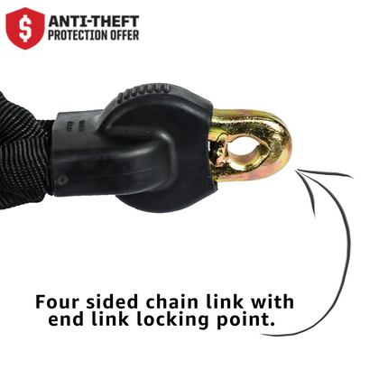 Kryptonite 912 KryptoLok 7.35 Pound Steel Combination Lock Bike Chain - 120 cm Long for Bicycles; E-Bikes; Motorcycles; Scooters (003274)