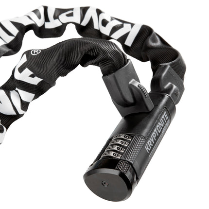 Kryptonite 712 Keeper 4.5 Pound Steel Combination Lock Bike Chain - 120 cm Long for Bicycles; E-Bikes; Motorcycles; Scooters (003298)