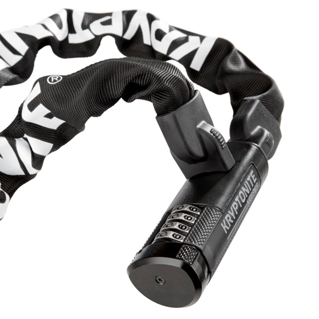 Kryptonite 712 Keeper 4.5 Pound Steel Combination Lock Bike Chain - 120 cm Long for Bicycles; E-Bikes; Motorcycles; Scooters (003298)