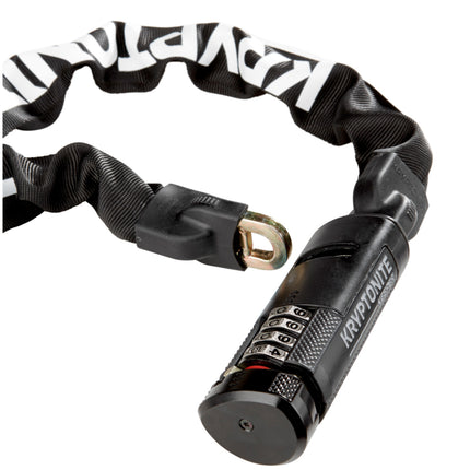 Kryptonite 712 Keeper 4.5 Pound Steel Combination Lock Bike Chain - 120 cm Long for Bicycles; E-Bikes; Motorcycles; Scooters (003298)