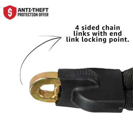 Kryptonite 003298 Keeper 712 47" 4 Digit Resettable Combo Chain Lock