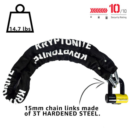 Kryptonite 004752 New York Legend 1515 5ft Chain & NY Disc Lock