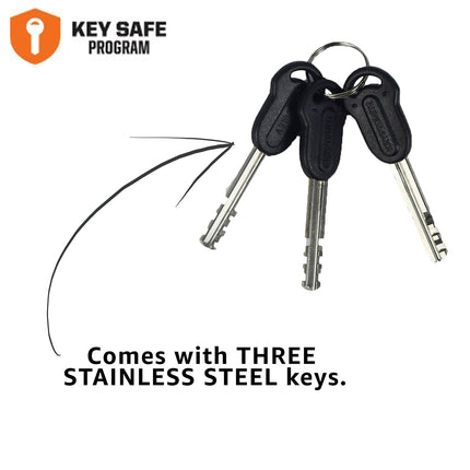 Kryptonite New York 1515 Legend 14.7 Pound Chain & Disc Lock Combo - 4.9 ft Long 15 mm Steel Chain & Disc Lock with Keys for Bicycles; E-Bikes; Motorcycles; Scooters (004752)