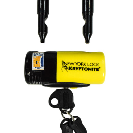 New York Red FAHGETTABOUDIT Chain 1415 14mm x 150cm with NY Disc 15mm Lock HEAVY