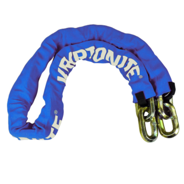 Kryptonite New York Fahgettaboudit 1415 Chain w/NY Disc Lock - 5', 14mm Chain and 15mm Lock High-Security Anti-Theft Protection for Bicycle, E-Bike, Scooter, Motorcycles, and ATV/UTV - Blue