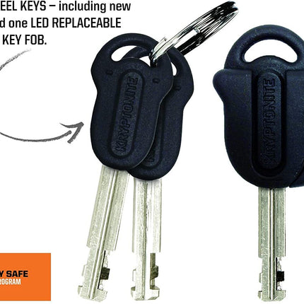 Kryptonite New York Fahgettaboudit 1415 Chain w/NY Disc Lock - 5', 14mm Chain and 15mm Lock High-Security Anti-Theft Protection for Bicycle, E-Bike, Scooter, Motorcycles, and ATV/UTV - Blue