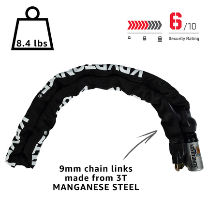 Kryptonite 000846 KryptoLok Series 915 Integrated Chain 5' Anti theft