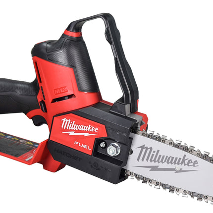 Milwaukee 2527-20 12V Cordless 6″ Pruning Saw – Up to 120 Cuts per Charge, Lightweight under 5 lb, Full House Chain, Auto Oiler, Easy Chain Tensioning, On-Board Storage for Scrench (Tool-Only)