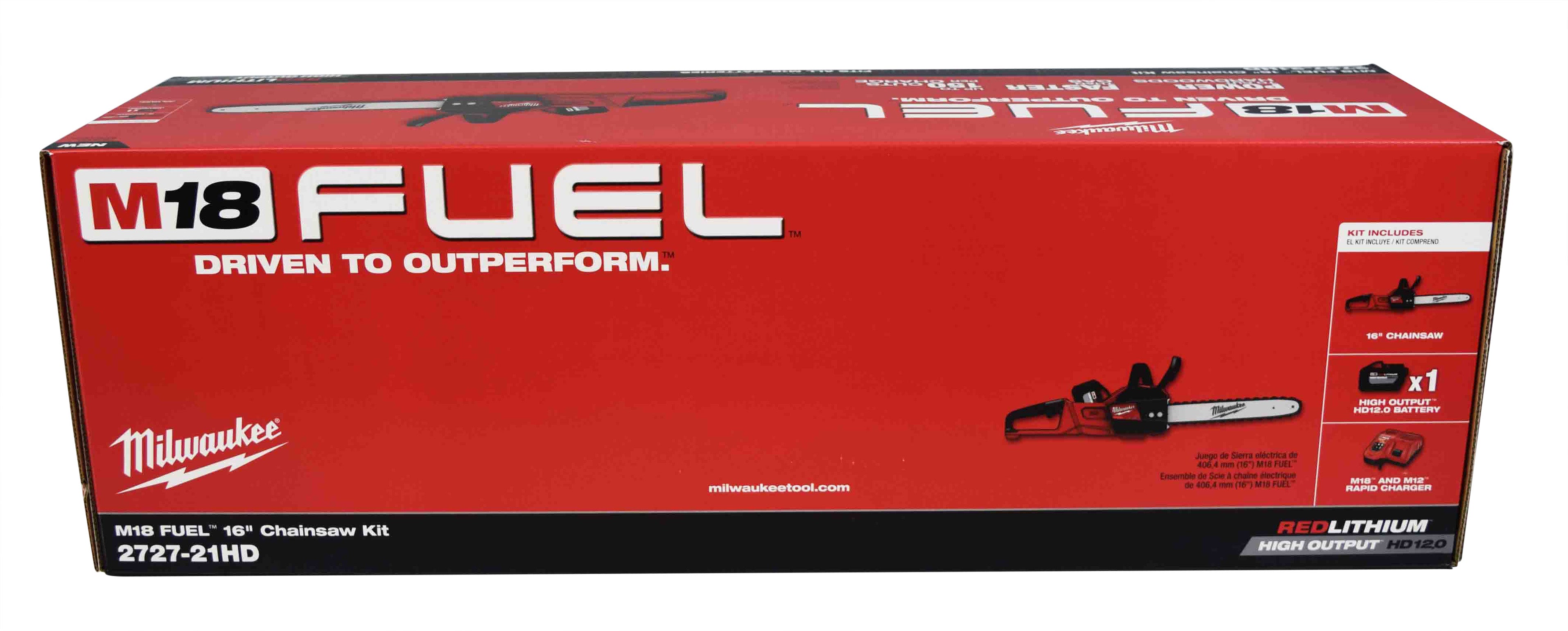 Milwaukee 2727-21HD M18 18V Fuel 16" Cordless Chainsaw Kit 18-Volt