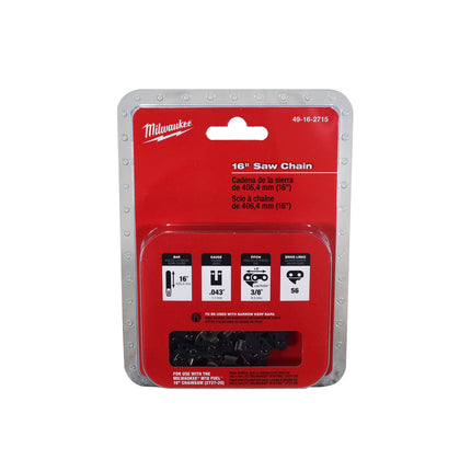 Milwaukee 49-16-2715 16" Heavy Duty Weather Resistant Saw Chain