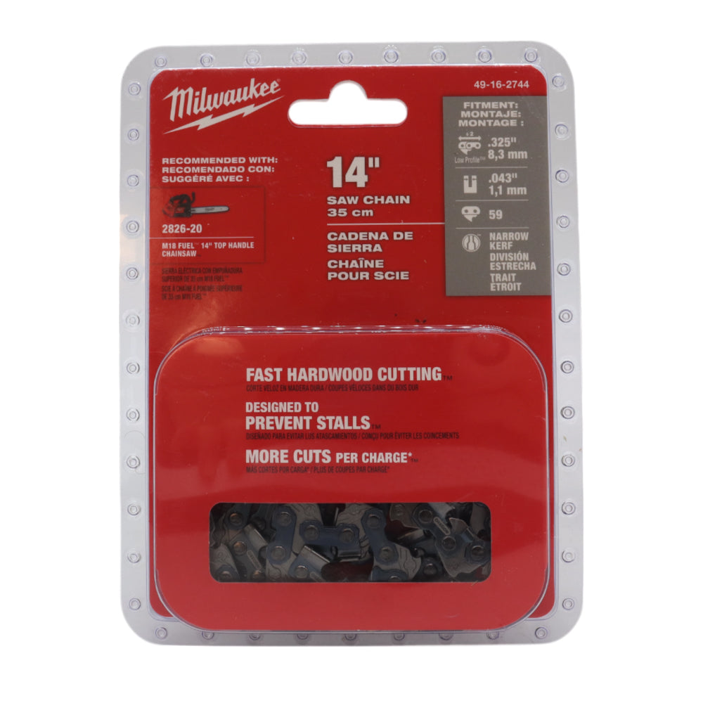 Milwaukee 49-16-2744 14" Top Handle Chainsaw Chain for M18 FUEL 14" Chainsaw