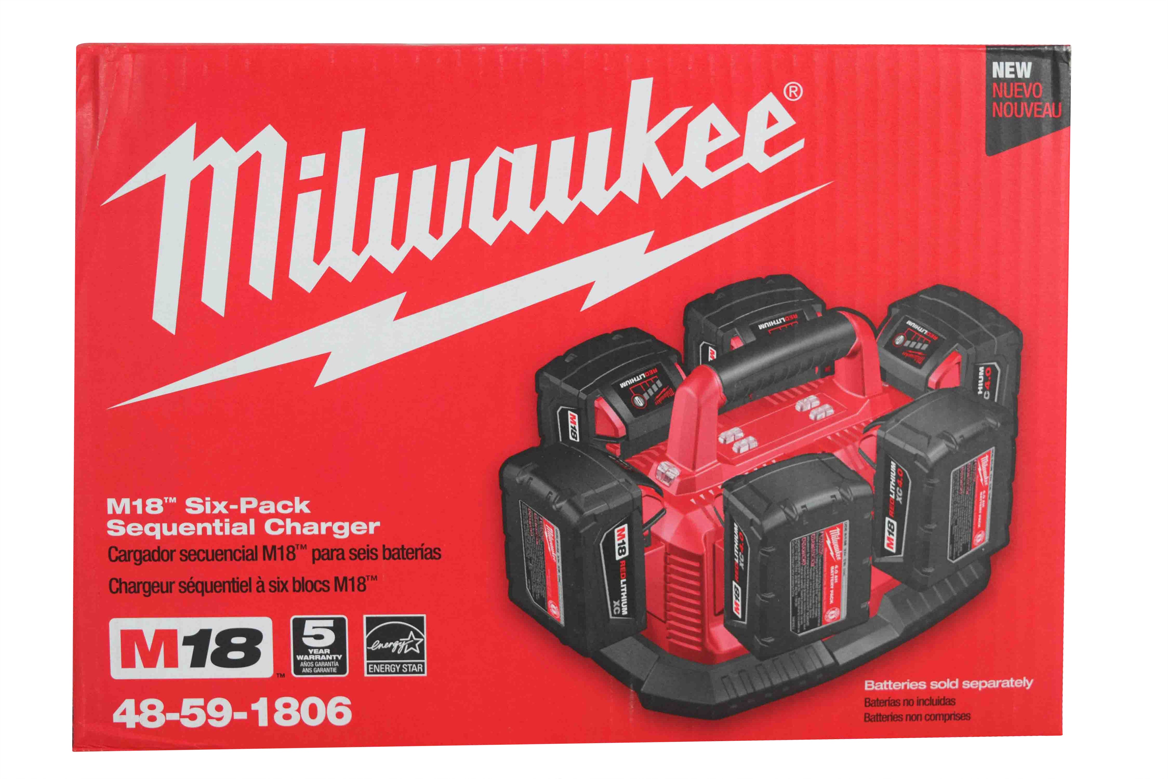 Milwaukee 48-59-1806 M18 Six Pack Sequential Charger