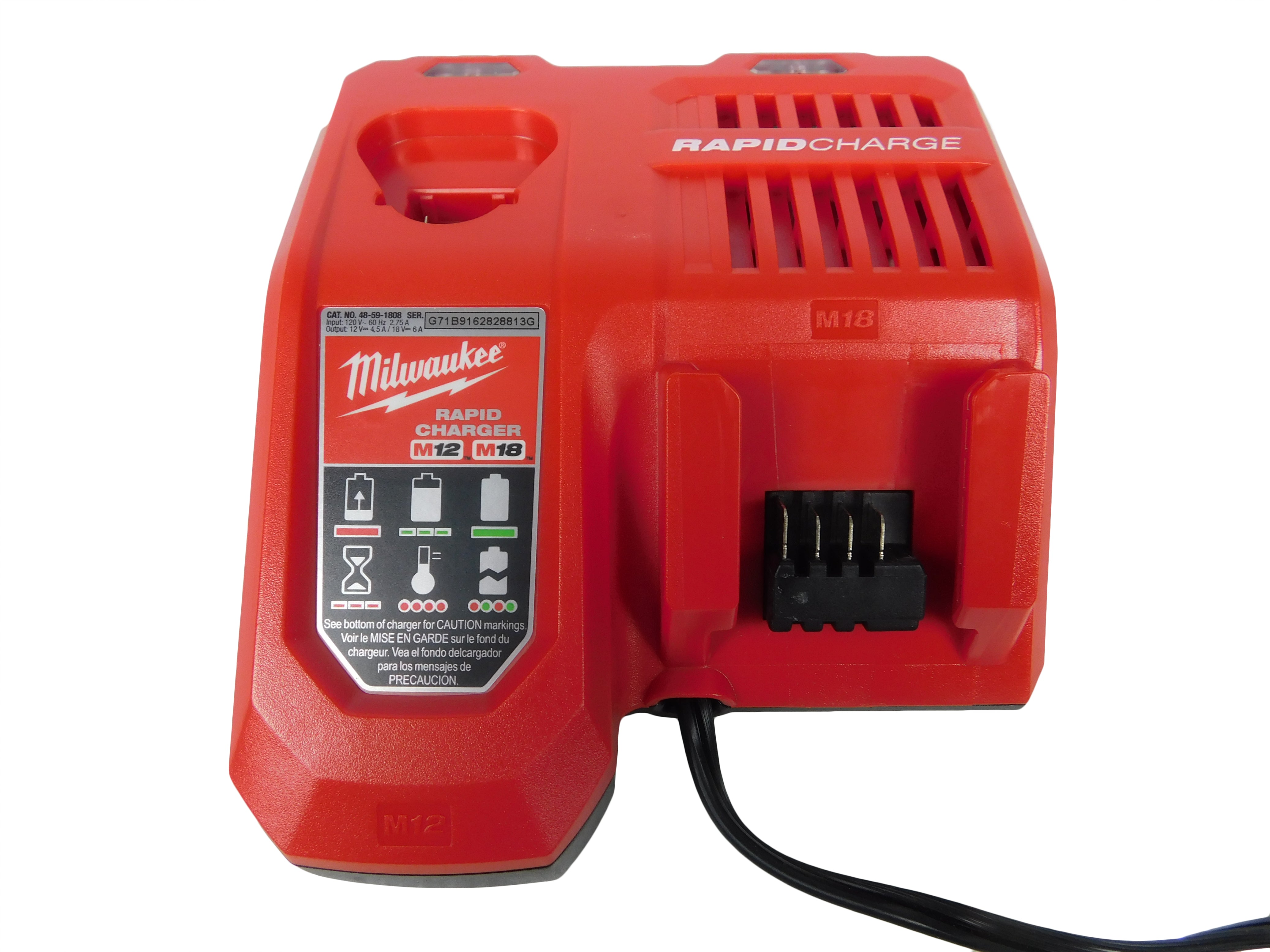 Milwaukee 48-59-1808 M18/M12 Lithium-Ion Battery Rapid Charger