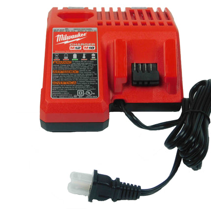 Milwaukee M12 & M18 Multi-Voltage Lithium-Ion Battery Charger – Fast Charging System for Milwaukee M12 and M18 REDLITHIUM Batteries, Compact Design, Compatible with All M12/M18 Tools