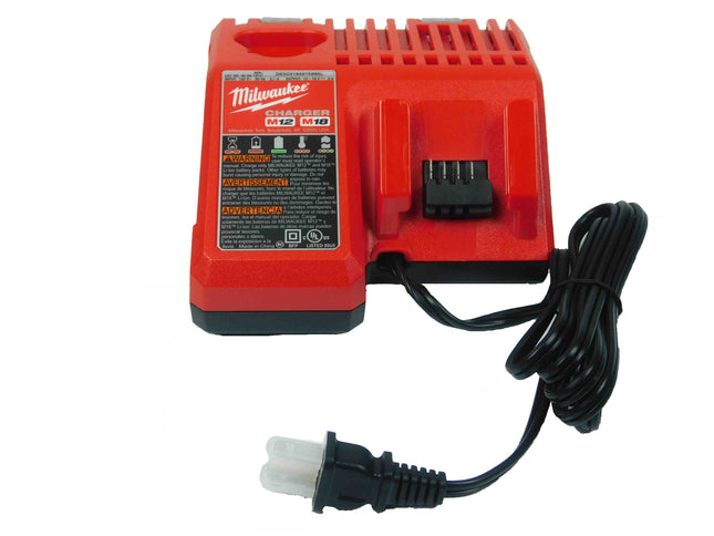 Milwaukee M12 & M18 Multi-Voltage Lithium-Ion Battery Charger – Fast Charging System for Milwaukee M12 and M18 REDLITHIUM Batteries, Compact Design, Compatible with All M12/M18 Tools