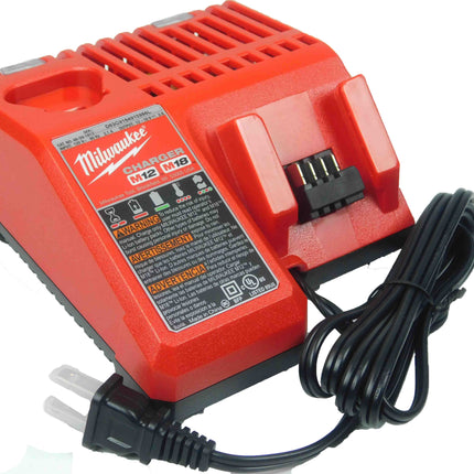 Milwaukee M12 & M18 Multi-Voltage Lithium-Ion Battery Charger – Fast Charging System for Milwaukee M12 and M18 REDLITHIUM Batteries, Compact Design, Compatible with All M12/M18 Tools