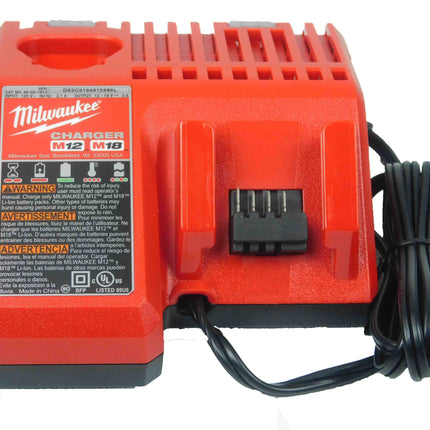 Milwaukee M12 & M18 Multi-Voltage Lithium-Ion Battery Charger – Fast Charging System for Milwaukee M12 and M18 REDLITHIUM Batteries, Compact Design, Compatible with All M12/M18 Tools