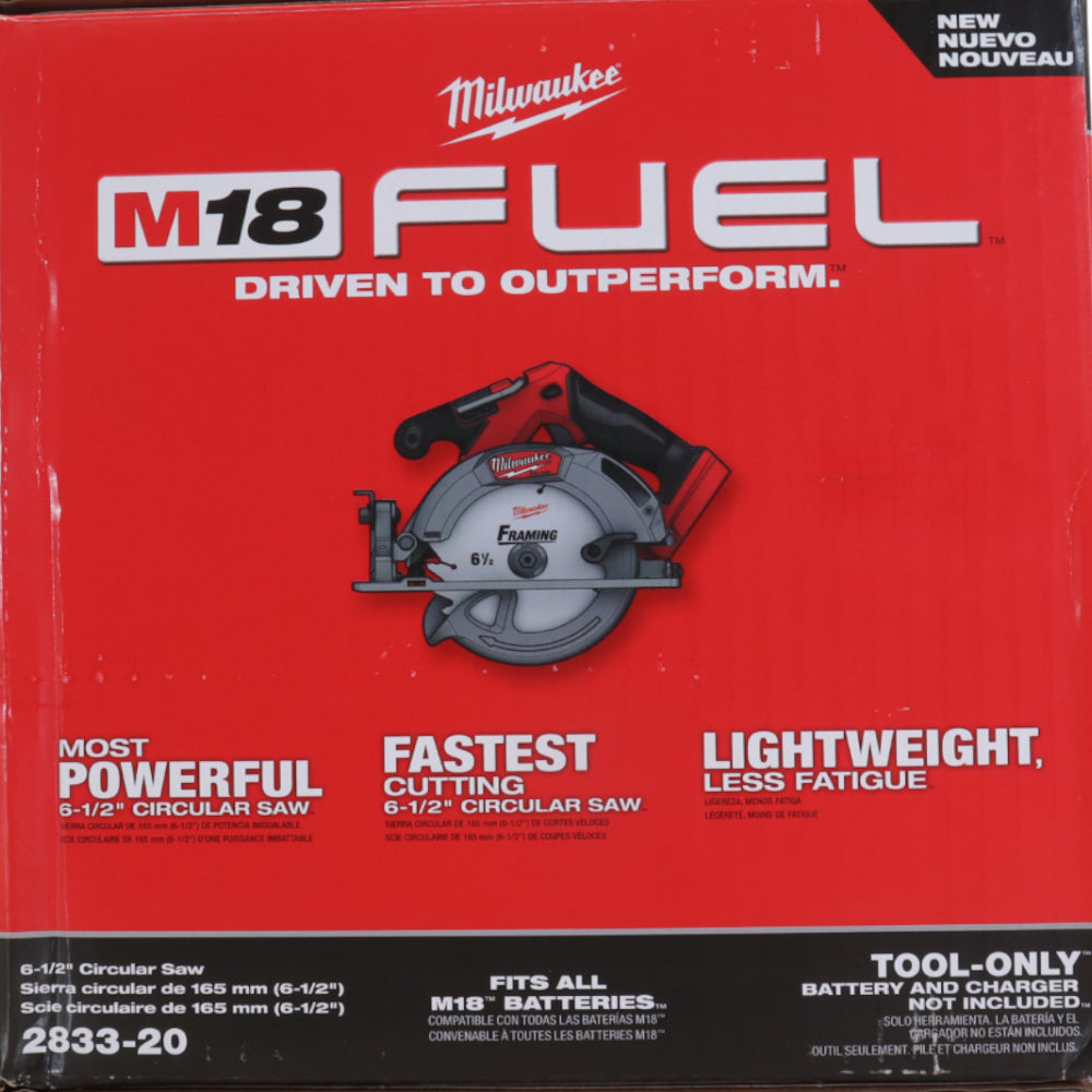 Milwaukee 2833-20 M18 FUEL 6-1/2" Cordless Brushless Circular Saw /TOOL ONLY