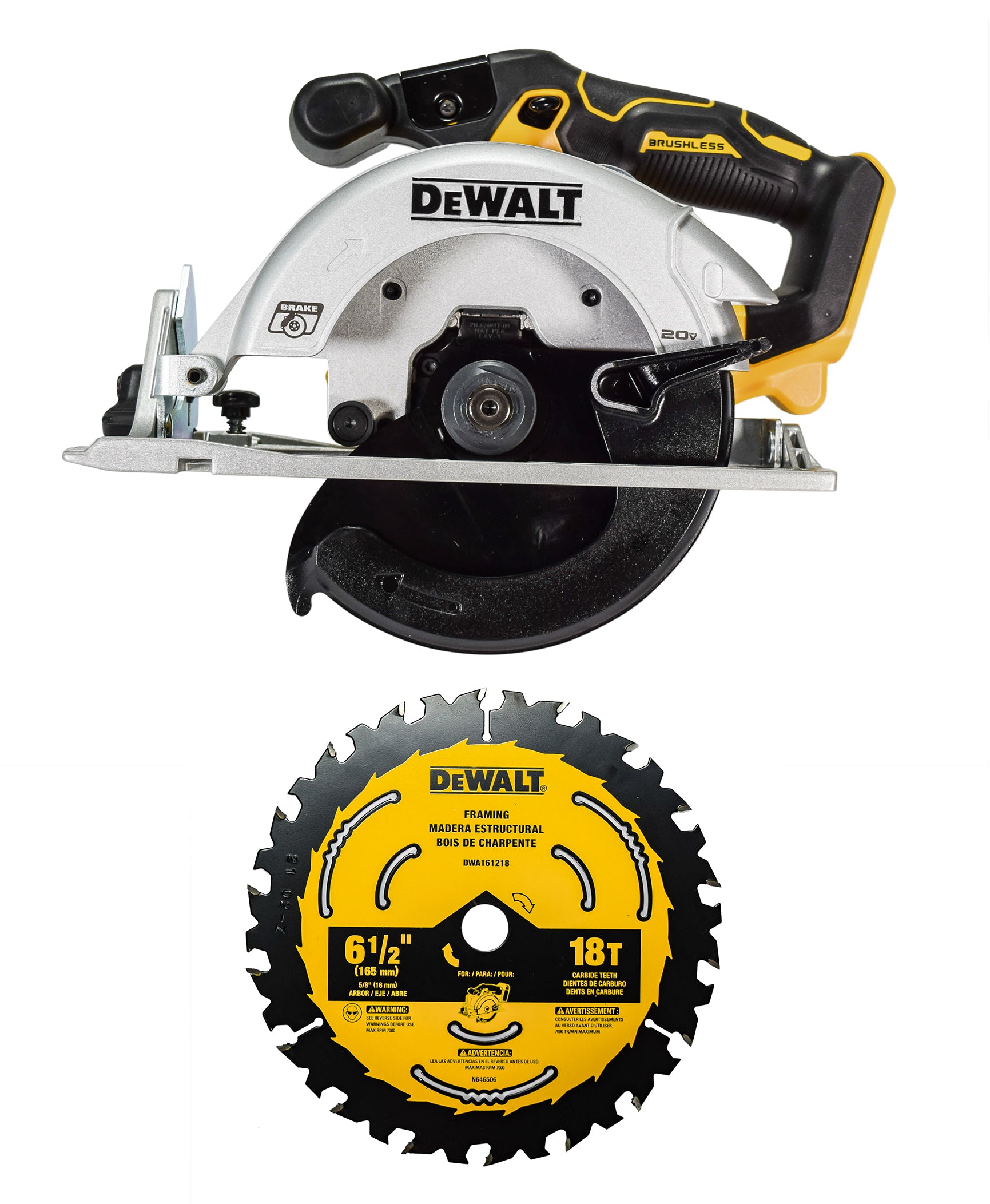 Dewalt DCS565B 20-Volt MAX Cordless Brushless 6-1/2 in. Circular Saw (Tool-Only)