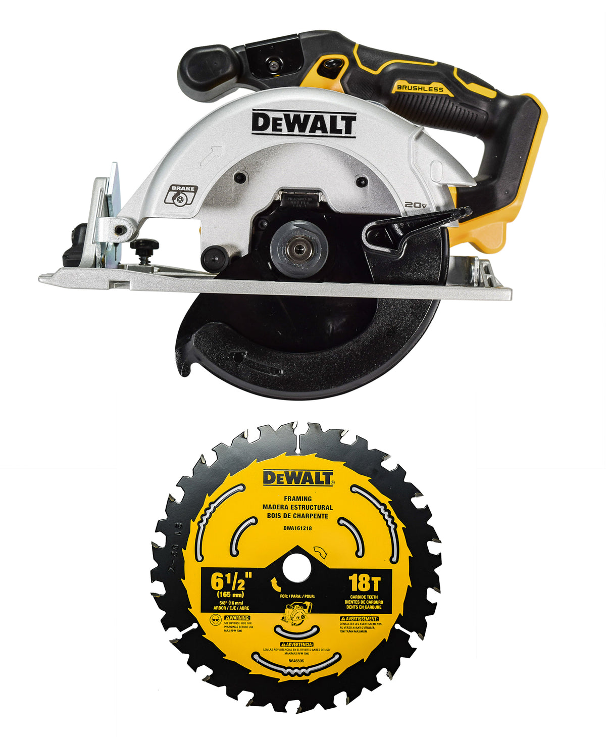 Dewalt DCS565B 20-Volt MAX Cordless Brushless 6-1/2 in. Circular Saw (Tool-Only)
