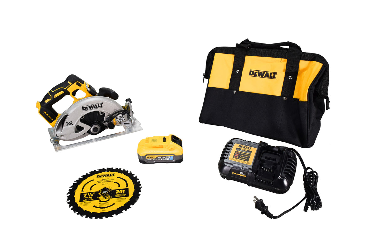 DeWalt DCS570H1 20V Cordless Brushless 7 1/4" Circular Saw Kit with 5.0Ah Battery and Charger