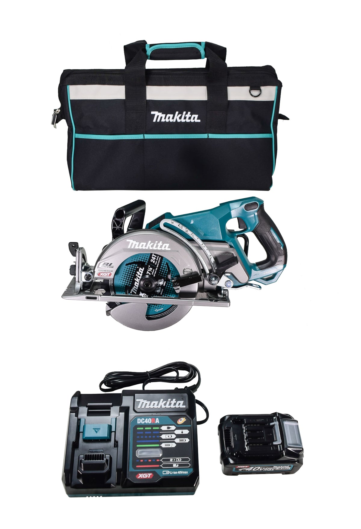 Makita GSR01M1 40V Max XGT Cordless Rear Handle 7-1/4" Circular Saw Kit (4.0 Ah)