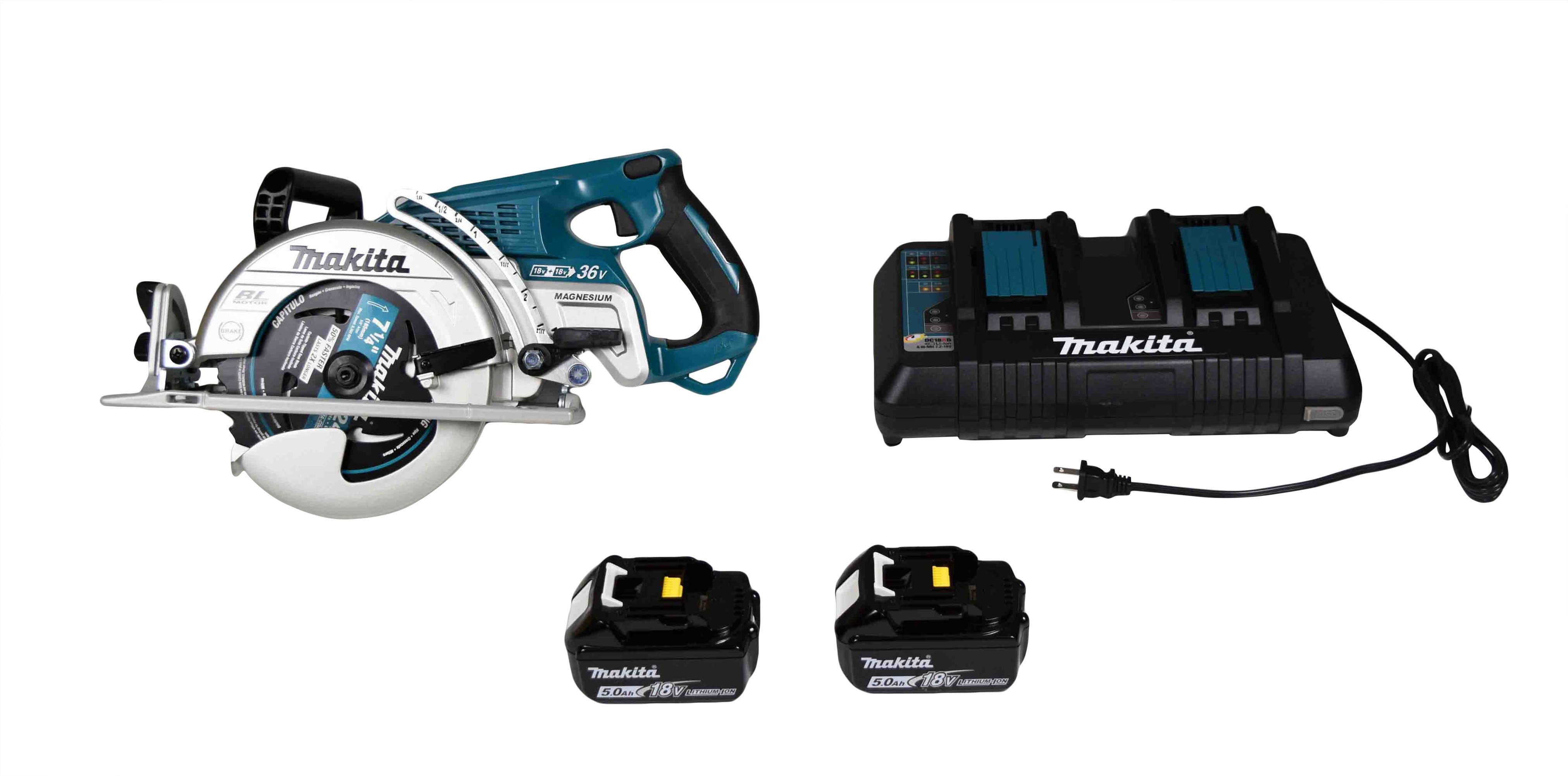 Makita XSR01PT 18V LXT 36V Brushless Rear Handle 7-1/4 Circular Saw 5.0 Kit