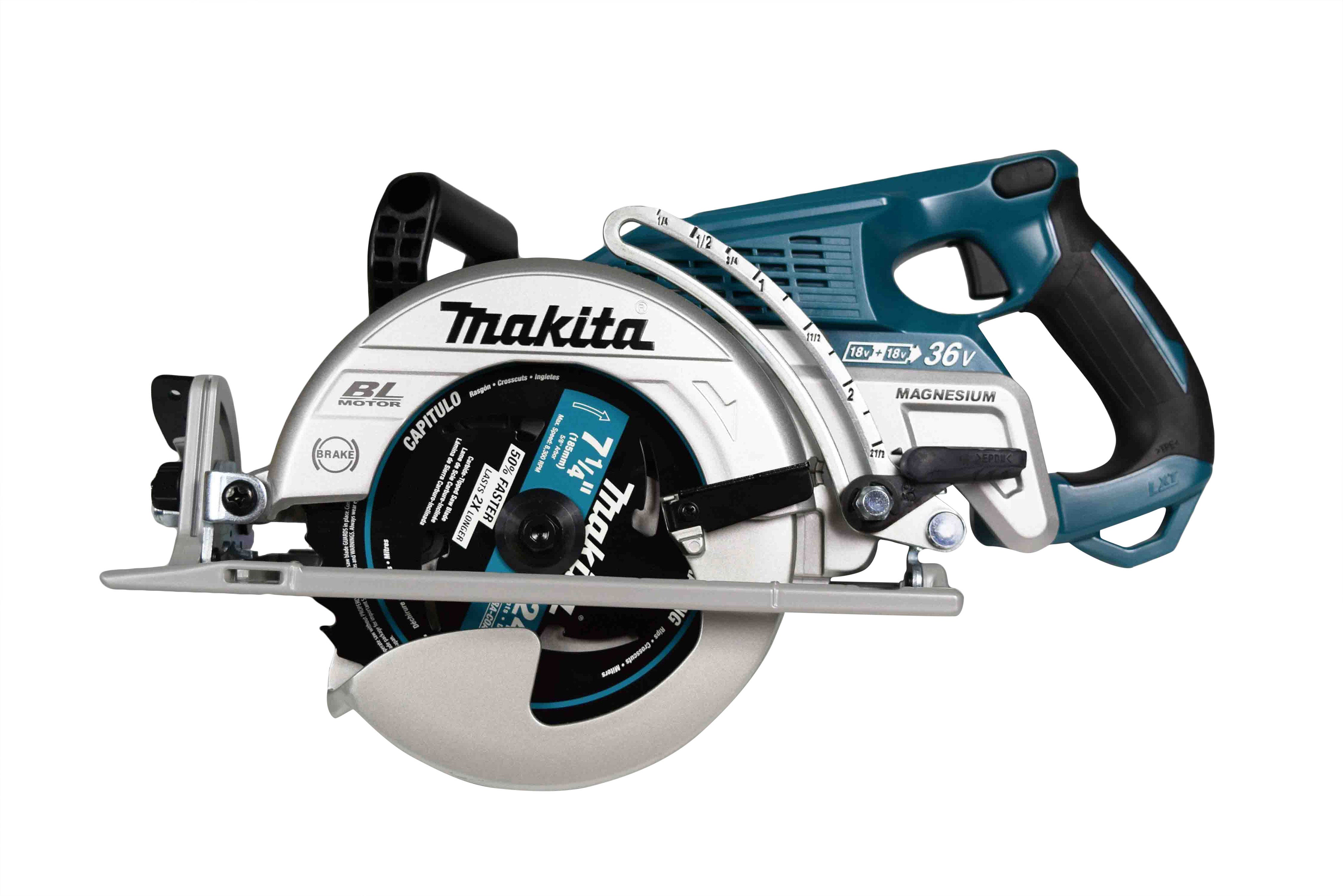 Makita XSR01PT 18V LXT 36V Brushless Rear Handle 7-1/4 Circular Saw 5.0 Kit