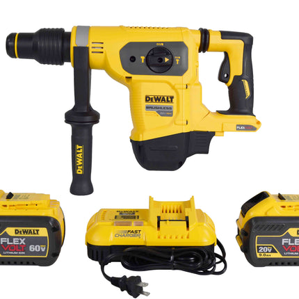 Dewalt Dch481x2 Flexvolt 60v Max 1-9/16" Sds Max Combination Hammer Kit (9.0 Ah)