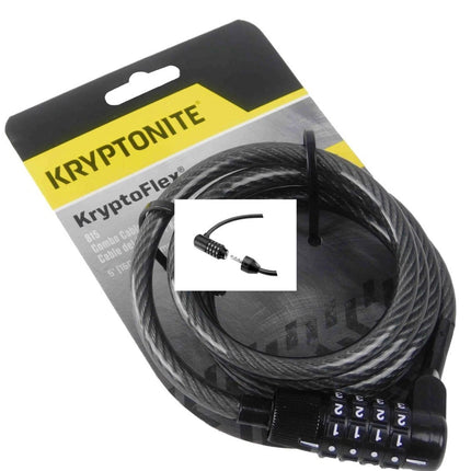 Kryptonite KryptoFlex 815 Combination Cable Bike Lock - 5 ft. Long, 5/8" Diameter Cable for Bicycles; E-Bikes; Scooters (005209)