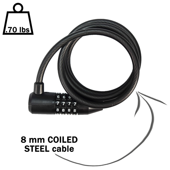 Kryptonite KryptoFlex 815 Combination Cable Bike Lock - 5 ft. Long, 5/8" Diameter Cable for Bicycles; E-Bikes; Scooters (005209)