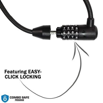 Kryptonite KryptoFlex 815 Combination Cable Bike Lock - 5 ft. Long, 5/8" Diameter Cable for Bicycles; E-Bikes; Scooters (005209)