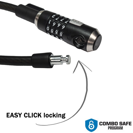 Kryptonite KryptoFlex 1265 Combination Cable Bike Lock - 65cm Long, 12mm Diameter Cable for Bicycles; E-Bikes; Scooters (005230)