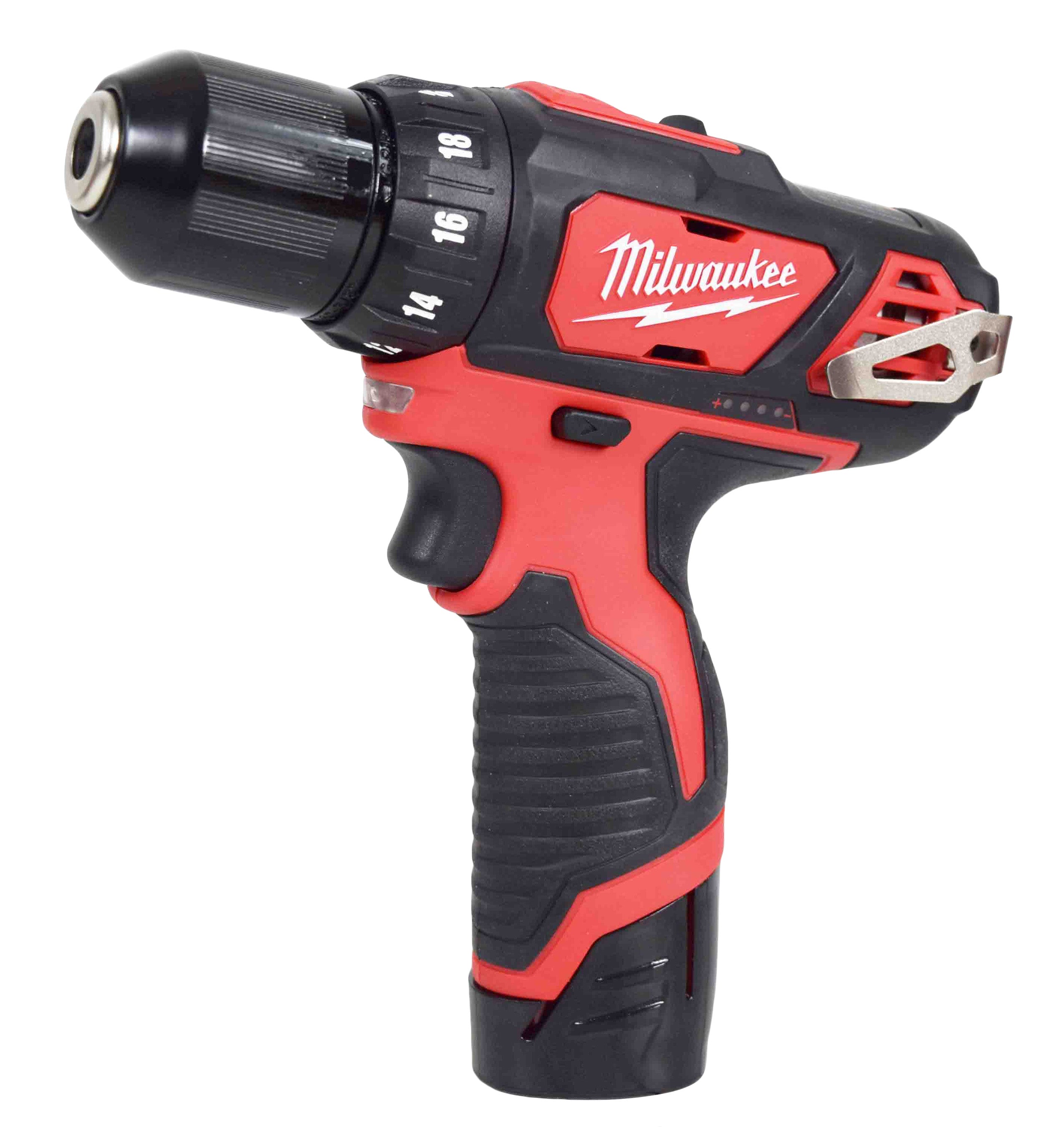 Milwaukee 2494-22 M12 Cordless Combination 3/8" Drill / Driver and 1/4" Hex Impact Driver Dual Power Tool Kit (2 Lithium Ion Batteries, Charger, and Bag Included)