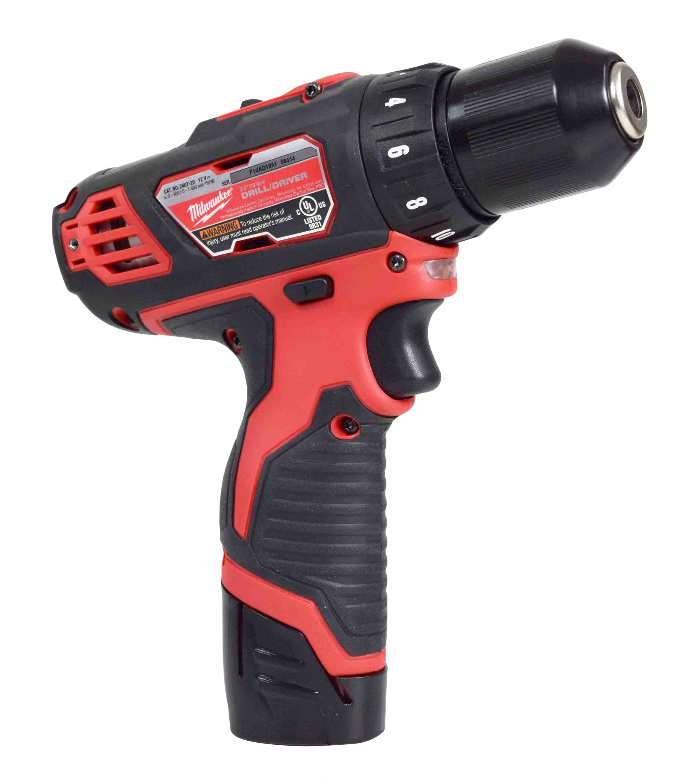 Milwaukee 2494-22 M12 Cordless Combination 3/8" Drill / Driver and 1/4" Hex Impact Driver Dual Power Tool Kit (2 Lithium Ion Batteries, Charger, and Bag Included)