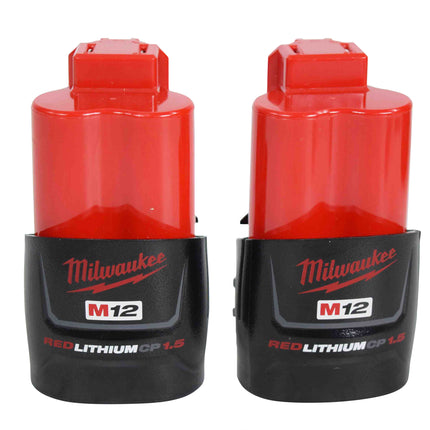 Milwaukee 2494-22 M12 Cordless Combination 3/8" Drill / Driver and 1/4" Hex Impact Driver Dual Power Tool Kit (2 Lithium Ion Batteries, Charger, and Bag Included)