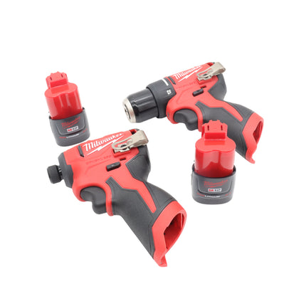 Milwaukee 3494-22 M12 FUEL 12V Brushless Cordless 2-Tool Combo Kit – Hammer Drill/Driver & Impact Driver with (2) Batteries, Charger & Contractor Bag
