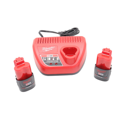 Milwaukee 3494-22 M12 FUEL 12V Brushless Cordless 2-Tool Combo Kit – Hammer Drill/Driver & Impact Driver with (2) Batteries, Charger & Contractor Bag