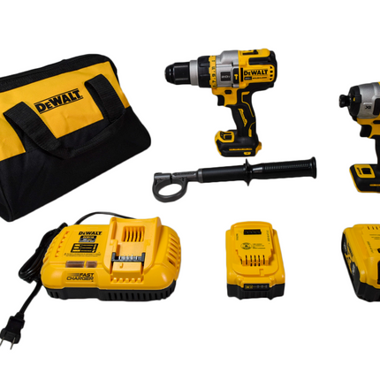 DEWALT DCK2100P2 FLEXVOLT ADVANTAGE 20V MAX Combo Kit with Hammer Drill & Impact Driver, 5.0-Ah, 2-Tool