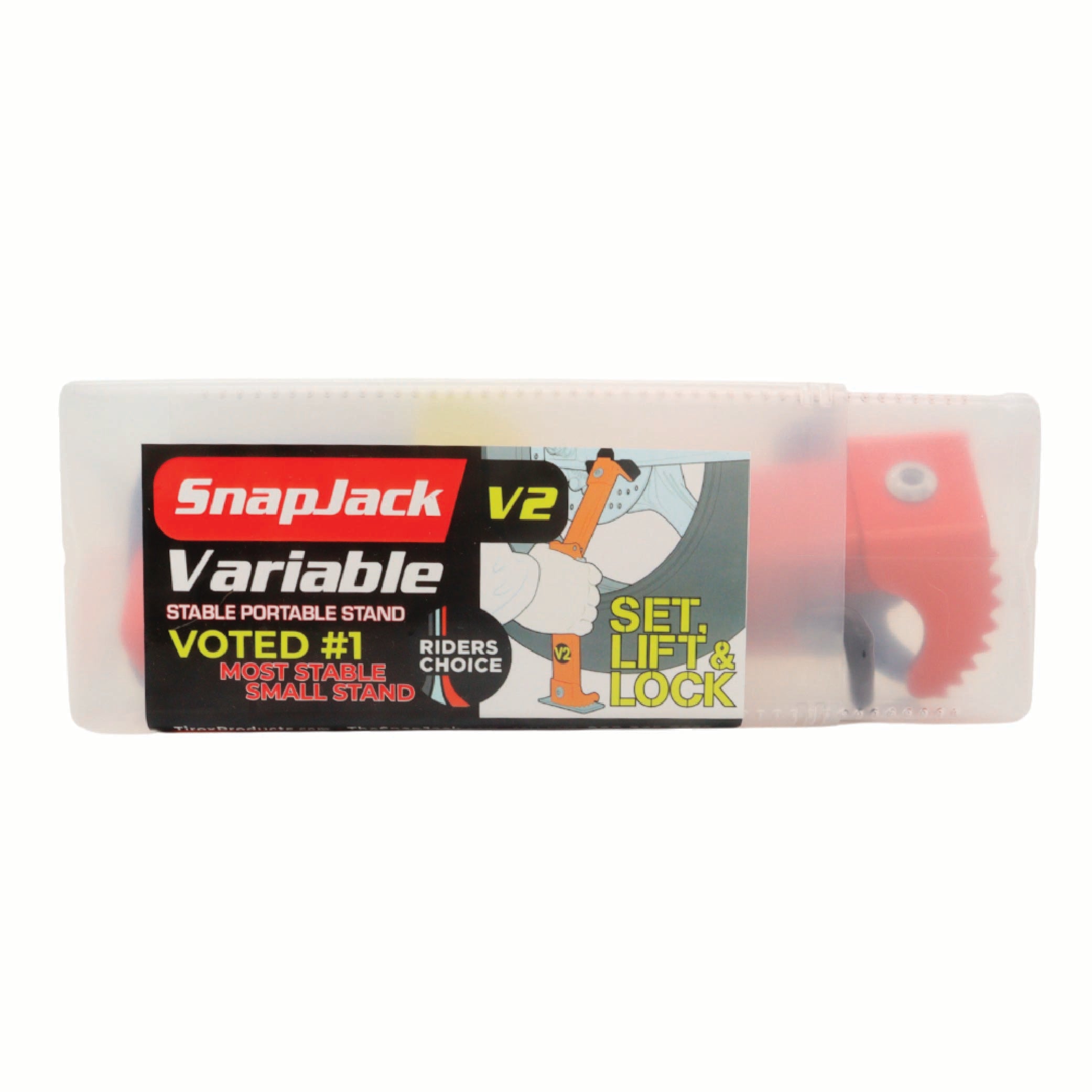 Tirox Snapjack V2 Motorcycle Compact Portable Jack Stand Kickstand with Durable Metallic Finish