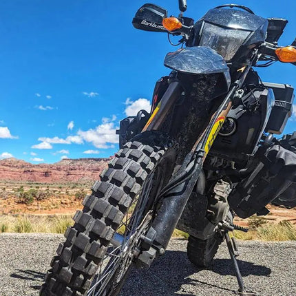 Continental TKC 80 120/70-19 & 170/60B17 M/C Tires w/ Keychain (2 Pack), Dual Sport Adventure Tire, Tubeless Blackwall, On/Off-Road, Open block tread design, Mud and Snow Rating