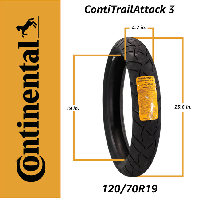 Continental ContiTrailAttack 3 120/70R19 & 170/60R17 Motorcycle Tires (2 Pack)